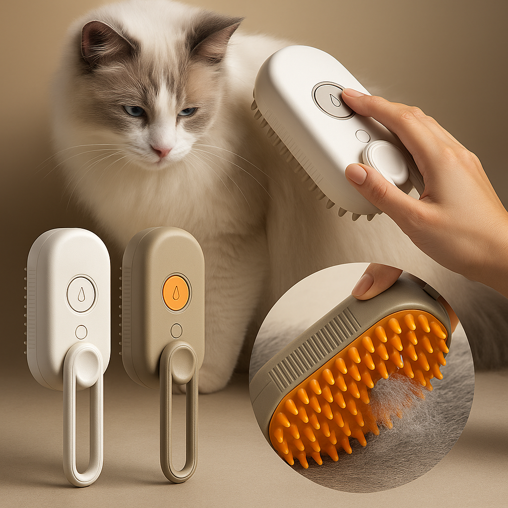 NovaSteam Gentle Pet Grooming Brush