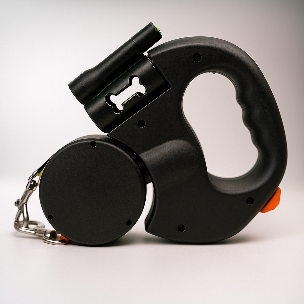 Dual Retractable Dog Leash with Flashlight