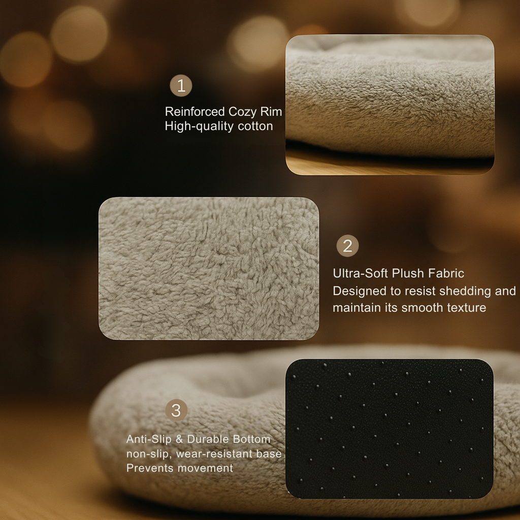 NovaNest Soft Calming Pet Bed
